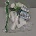 CYANLUX Wedding Bouquets for Bride Bridesmaid Bouquet Champagne White Artificial Roses Flowers for Wedding Valentine's Day Church Home Decoration (1#White)