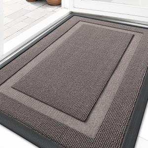 OLANLY Front Door Mat Outside 59x23, All-Season Heavy-Duty Rubber Doormat