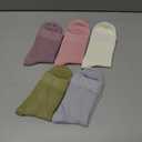 SERISIMPLE Women Thin Viscose Bamboo Socks Crew Lightweight Above Ankle Casual Dress Sock For Ladies Bootie Trouser 5 Pairs (Large, Assorted)