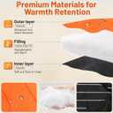 Lightweight Camping Blanket, Packable, Down Alternative, Puffy, Printed Wearable Blankets, Warm Camping Quilt with Snap Buttons for Outdoor, Travel, Hiking