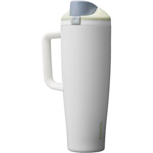 Owala FreeSip Tumbler Insulated Stainless Steel Water Bottle with Built-in Straw and Side Handle, For Travel, Work, School, and Sports, 40oz, BPA Free, Leak Proof, Iced Breeze