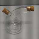 Oil and Vinegar Dispenser, 2 in 1, Glass Bottle with Cork, 350 ml