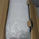 Serta Luxurious Goose Feathers Down Fiber Comforter Queen Size Duvet Insert, 100% Cotton, Hotel Quality Hypoallergenic Comforter, 50oz Light Warmth 90 x 90 in White