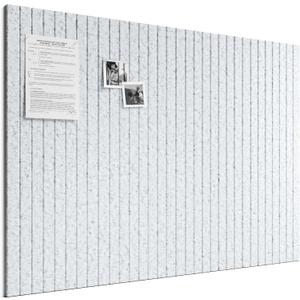 Bumusty Large Cork Board Alternative-48 x 36" Felt Bulletin Board Tiles, with 30 Pushpins, 70 Adhesive Tabs, Fine-Stripe 12-Pack, Cork Boards for Office Push Pin Board Felt Board-Light Gray
