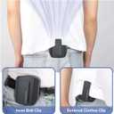 LEMOISTAR Portable Mini Waist Clip Belt Fan, 5000mAh Battery Operated Hand-free Wearable Necklace Fan, Max 20H Working Time, 3 Speeds, Rechargeable USB Personal Cooling for Garden Traveling