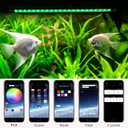 Smart Submersible Aquarium Light with App Timer, 19 Inches LED Fish Tank Light, RGB 16 Million Colors Changing, 7/24 On/Off Automatic, Aquarium Lighting