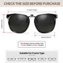 TJUTR Polarized Clip-On Sunglasses Over Prescription Glasses, Flip-Up UV400 Protection, Like Sunglasses Design for Men Women