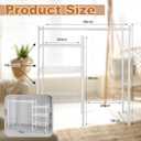 CroBlissful 3-Tier Dorm Mini Fridge Shelf - Adjustable Height White Mini Fridge and Microwave Storage Stand Multi-Purpose Dorm Organizer Storage Shelf for Kitchens, Apartment, Offices, 52 x 48 x 18 inches