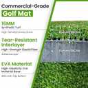 Golf Hitting Mat 5x4ft, 31mm Golf Chipping Mat Artificial Turf Practice Mat with 9 Tees, Durable EVA Backing for Indoor | Outdoor Driving, Chipping & Swing Trainingwith Carrying Case