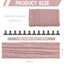10 Pack Dusty Pink Cheesecloth Table Runner 10FT Boho Gauze Fabric Table Runner Vintage Rustic Sheer Runners for Wedding Party Bridal Baby Shower Long Table Decorations
