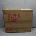 Alpha Camper Set of 2 Folding Portable Stadium Seat Chair for Bleachers with Arm Rest, Black Grey