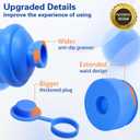 3 and 5 Gallon Water Jug Cap, Reusable Silicone Bottle Lid Covers