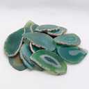 15Pcs Irregular Agate Geode Light Table Slice Bulk Dyed Green Color Polished Agate Healing Crystal Stones Home Decoration DIY Gemstone Wall Art Jewelry Making