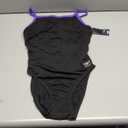 Speedo Womens Swimsuit One Piece Endurance+ Flyback Solid Adult Team Colors (36, Black/Purple)