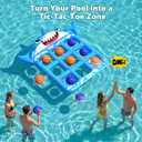 Pool Toys Games for Kids & Adults, 72x54 Giant Inflatable Floating Pool Tic Tac Toe Game with 10 Balls, Pool Game Party Toy Floats for Adults, Teens, Kids, Family, Beach Summer Water Fun