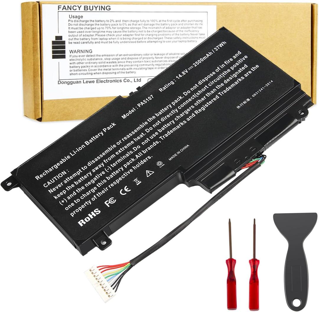 PA5107 Laptop Battery for Toshiba Satellite P55 P55t S55 S55t Series P55-A5200 P55-A5312 P55T-A5116 P55T-A5118 P55T-A5202 S55-A5167 S55-A5275 S55-A5279 S55-A5294 S55-A5295 S55T-A5337 S55T-A5389