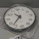 JoFomp Lighted Wall Clocks Battery Operated, 12 Inch Wall Clock for Bedroom Night Glow, Light Up Wall Clock Silent, Glow in The Dark Wall Clocks for Living Room Decor, Light Sensor - Auto Lighting