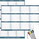32" x 48" 2026 Wall Calendar, Large Rolled Wet & Dry Erase Wall Calendar 12 Month, Yearly Laminated Wall Calendars, Reversible Annual Planner, Horizontal/Vertical, with Julian Dates (grey)