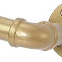 Curtain Rods for Windows 66-130 Inches - Industrial 1-Inch Wrap Around Gold Design - Indoor/Outdoor Room Divider - Adjustable Gold Curtain Rods, 30-120"