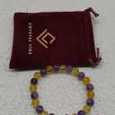 Crystal Vibe Wealth Bracelet - Money Bracelet for Prosperity - Citrine Amethyst Beaded Bracelets for Women Men - Adjustable Size