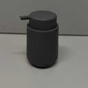 Matte Gray Foaming Hand Soap Dispenser Plastic 11 oz - Modern Minimalist Style for Bathroom & Kitchen Countertop Refillable