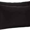 TBM Oversize Pillow Case Extra Large Fits Even The Fluffiest Pillows Including The Pancake Pillow Sleeve Style Extra Tall Pillowcase 100% Egyptian Cotton 600 Thread Count (Queen 23W X 34L, Black)
