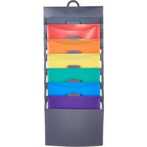 Amazon Basics 36-inch Hanging File Folders - Multicolor Letter Size File Organization System - Vertical Paper Storage for Home Office, School & Classroom
