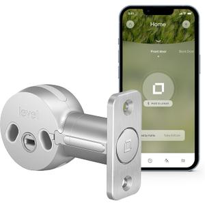 Level Bolt Smart Deadbolt - Make Your Lock Smart & Keep Your Existing Hardware and Keys - Keyless Entry via Level App (iOS & Android) - Works with Apple Home (Satin Chrome)
