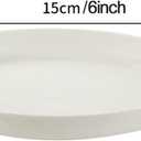 10 Pack 6 inch Unbreakable Wheats Straw Plates Reusable Plate Set - Dishwasher & Microwave Safe for Dinner Dishes Salad Pasta Safe Healthy Dinner Plates kit Plastic Plates Reusable (White)