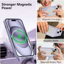 Magnetic Crossbody Case for iPhone 14 Plus/15 Plus 6.7", Liquid Silicone Case with Adjustable Shoulder Neck Lanyard Strap,[Compatible with MagSafe] Shockproof Protective Phone Cover-Purple