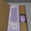 Wireless Keyboard and Mouse Combo, FullSized Wireless Keyboard and Adjustable DPI Mouse, 2.4GHz USB Receiver, Silent Keyboard and Mouse for PC, Windows, MAC, Desktop, Laptop(Purple)
