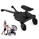 Universal Stroller Board with Detachable Seat,Stroller Board,Buggy Board Suitable for Most Brands of Strollers, Holds Children Up to 55lbs (Black)