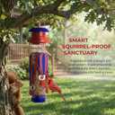 Beserie Solar Metal Bird Feeder for Outdoors Hanging Squirrel Proof Wild Bird Feeders, Durable & Chew-Proof Cardinals Feeders, Gifts for Bird Lovers, Garden Decoration
