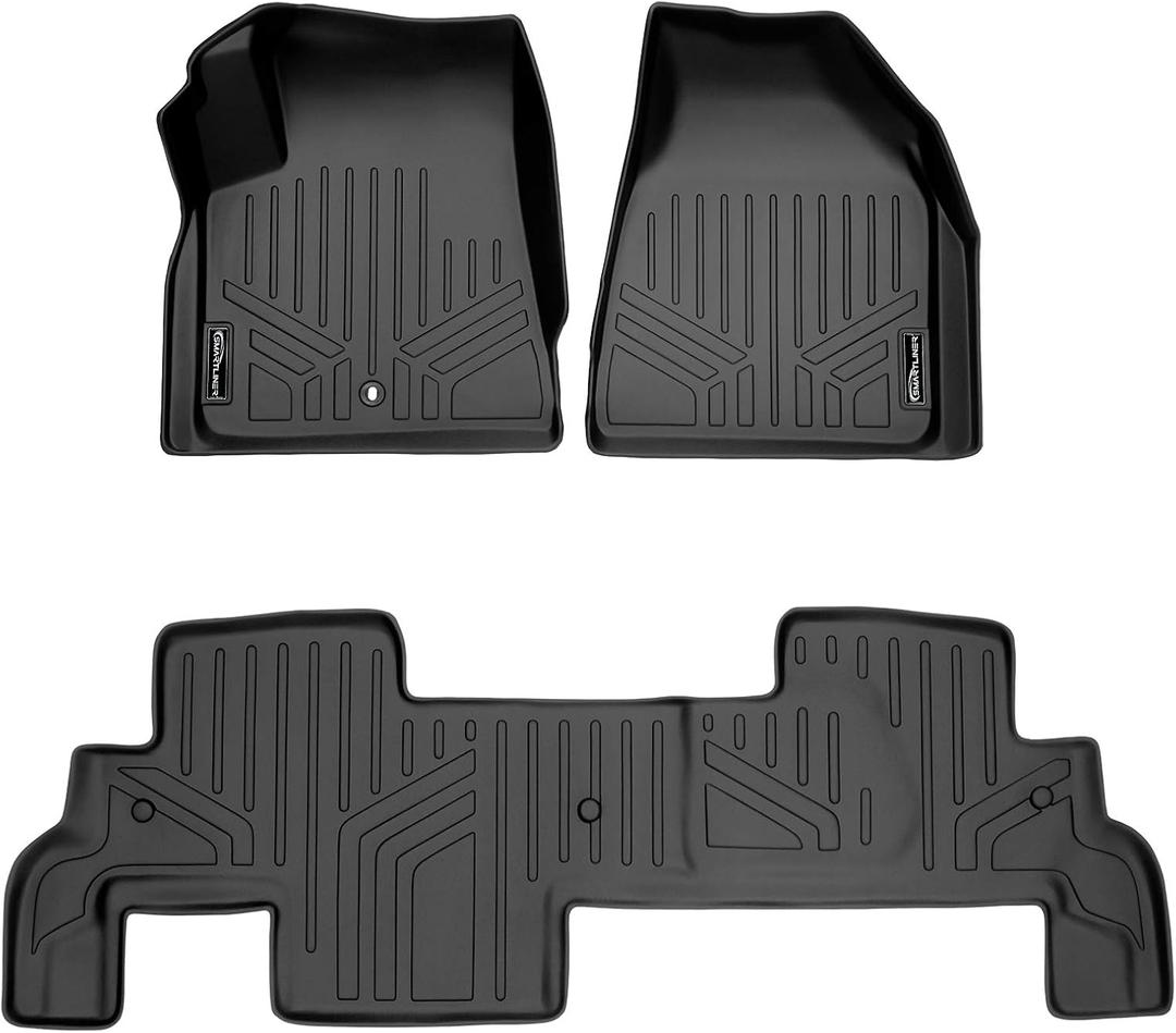 MAXLINER Custom Fit 2 Row Floor Mat Liner Set Compatible with 2008-2017 Buick Enclave