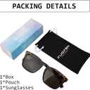 Unisex Modern Retro Style Square Polarized Sunglasses For Men Women Fashion Rectangular Shades 55mm