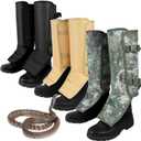 Liitrsh 3 Pairs Snake Gaiters for Hunting, Waterproof Leg Guards, Proof Gaiters for Hiking, Bite Protection for Shin Lower Legs, Adjustable Size for Men and Women