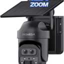 12X Zoom Solar Security Camera 3K/6MP Dual Lens WiFi Outdoor Wireless Camera, PIR Human Motion Detection, Color Night Vision, Spotlight & Siren, Cloud & microSD Storage, App Control