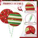 Hungdao 6 Pcs 15.75'' Large 3D Christmas Peppermint Lollipop Yard Decorations Red Green White Candy Signs with Stakes Xmas Winter Holiday Garden Sign Photo Prop Decor for Tree Lawn Patio Driveway
