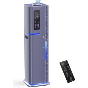 10L/2.64Gal Humidifiers for Bedroom, Top Fill Quiet Ultrasonic Cool Mist Humidifier Large Room, Covers 550ft, 60H Runtime, 24H Timer, 3 Mist Modes Humidifiers for Home, Office, Plants, Purple