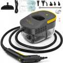 Steam Cleaner for Home, 1600W Handheld Steamer for Cleaning with 1.69QT Tank, High Temp Pressurized Steam Cleaner with 15 Accessories for Grout, Tile, Floor, Couch, Car Detailing (Grey)