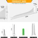 Mrodx 9.8 inch Heavy Duty Shelf Brackets,6 Pack Floating Shelf Bracket, 90 Degree L Brackets for Shelves,for Wooden Board Hanging Support