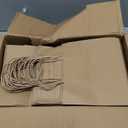 SUNEE 100Pcs Brown Paper Bags with Handles, 8x4.3x10.7 Inchs Gift Bags Bulk Medium Size, Kraft Paper Gift Bags for Party, Favor, Shopping, Grocery,Craft, Takeout Packaging and Bakery