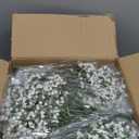 Yastouay Babys Breath Artificial Flowers, 60 Pcs White Baby Breath Flowers Artificial Bulk, Real Touch Fake Babys Breath Gypsophila for Wedding Party Bouquet Floral Arrangement Home Decor