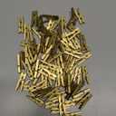 HAHIYO Gold Wooden Clothes Pins Clothespins Mini Do NOT Fall Apart 1 inches Length 80 Pack Sturdy Strong Springs No Rust No Discoloration for Laundry Bathroom DIY Craft Photos Food Opened Bags