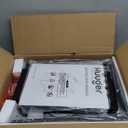 Huuger Night Stand with Charger Station and LED Lights, 3 Drawer Nightstand, Bed Side Table with Open Shelf, End Table, Tall Fabric Dresser for Bedroom, Black