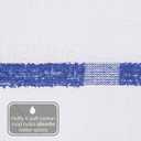 GOLD TEXTILES Bulk Bath Towels White (22x44 Inches) Economy Grade Light Weight Easycare (12 - Blue Stripe)