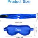 2PCS Cooling Eye Mask and Neck Ice Wrap,Cold Gel Eye Ice Pack for Sleep,Cooling Mask for Eyes,Reusable Ice Eye Patch Cold Compress for Puffy Eyes,Headache,Dark Circles,Migraines Relief,Blue