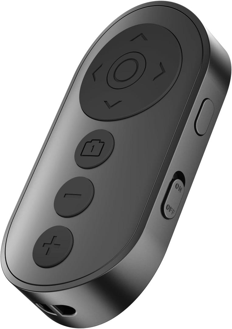Wireless Camera Remote Control with Zoom for iPhone & Android, Bluetooth Camera Remote Shutter with Front/Rear Camera Switch for Photo & Video, Smartphone Bluetooth Clicker for TikTok.