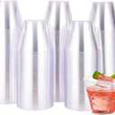 JOLLY CHEF Clear Disposable Plastic Cups Heavy-duty Party Glasses, Disposable Cups for Thanksgiving, Halloween,Christmas Party