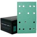 Serious Grit - 3" x 5" (80mm x 133mm) 14-Hole 150 Grit Sanding Sheets - Fits Festool RTS 400 & Mirka Deos 353 - Heavy-Duty Hook & Loop Film Abrasives - Sandpaper for Sheet Sanders - 50 Pack Box
